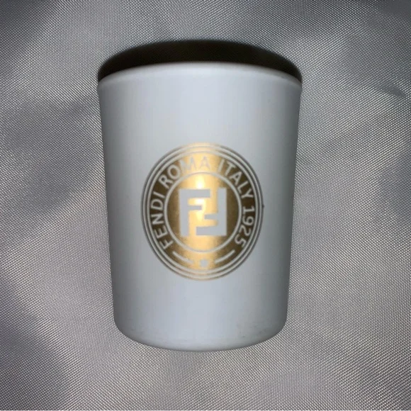 NEW IN BOX set 5 FENDI frosted crystal FF logo VOTIVE CANDLES citronellol scent - Picture 15 of 16